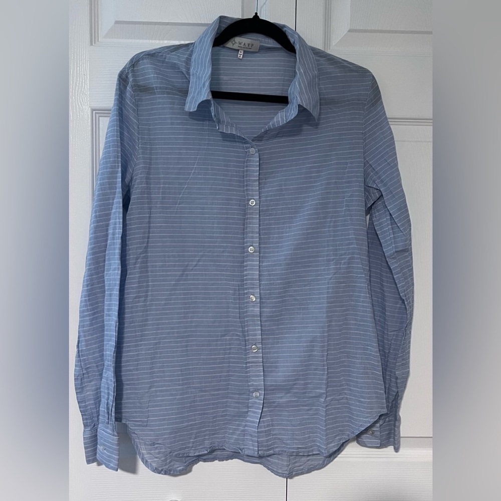 WAYF Lightweight Button Down Collared Top